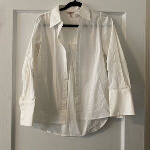 New without tags white womens button down top